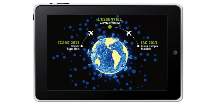 Couverture scientique des conférences internationales sur le VIH (IAS et ICAAC) en 2013 et diffusion des reportages lors d'une webconférence diffusée en direct sur Internet.